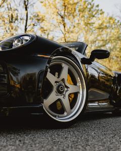 Кованое колесо из 2 частей, 18, 20, 22 дюйма, 5x114,3, 5x130, 6x139,7, 5x112, 5x120, полированная прозрачная глубокая губа для роскошных 911 турбин - Product Image 4