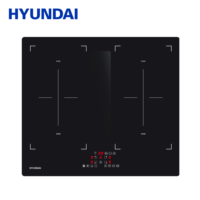 Table de cuisson à induction HYUNDAI avec extracteur intégré 60CM 4 zones de cuisson 7200W Plaque vitrocéramique BL Moteur DC