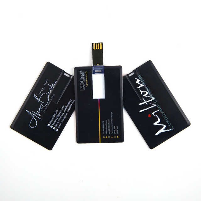 Customized Logo Printed 1GB-64GB USB Flash Drive Business Card USB Stick Credit Card Design Promotion Gift USB 2.0 Interface