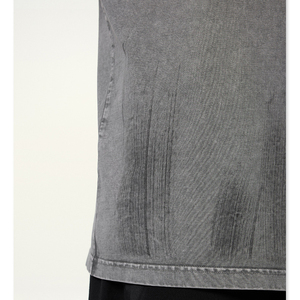 Camiseta sin mangas vintage personalizada con lavado ácido para hombre, camiseta sin mangas gris estilo urbano para entrenamiento, camiseta sin mangas vintage para correr para hombre - Product Image 3