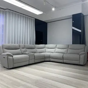 Manbu conjunto de sofá de sala de estar, sofá de tecido confortável e moderno em forma de l