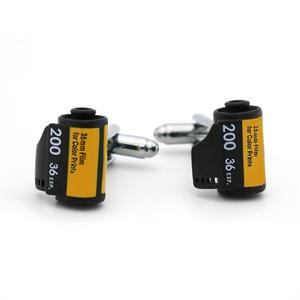 黄铜电池相机胶片袖扣有趣的生活方式工具法国袖扣男士礼品配件 - Product Image 2