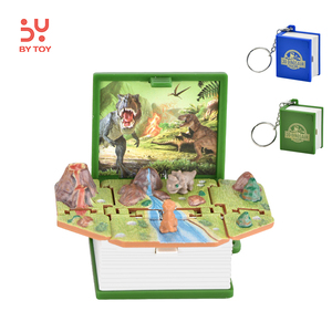 <span class=keywords><strong>Mini</strong></span> dinosauro promozionale per bambini 3D World Popping libro pieghevole apprendimento giocattoli Pop-Up con portachiavi per bambini - Product Image 1