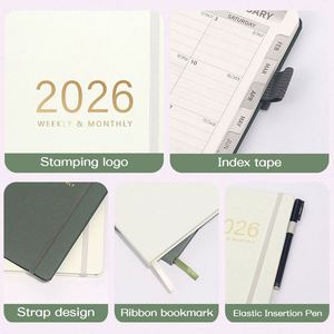 สมุดแพลนเนอร์ปี 2026 ปกหนังเย็บด้าย ขนาด A5 พร้อมกระดาษ 80 แผ่น ลายพิมพ์ ฉบับของขวัญ - Product Image 4