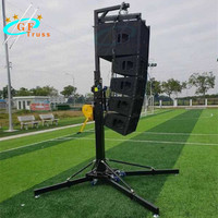 Torre de Soporte Telescópica para Altavoces/Torre de Sonido Line Array con Manivela/Soporte para Altavoces Line Array
