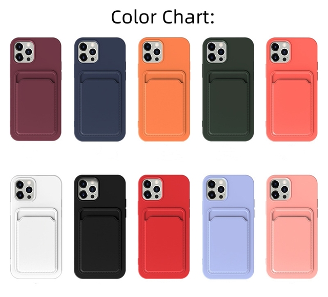 Card Slot Solid Color Phone case Supplier China Phone case Manufacturer for X XR XSMAX 11 12 13 14 15promax