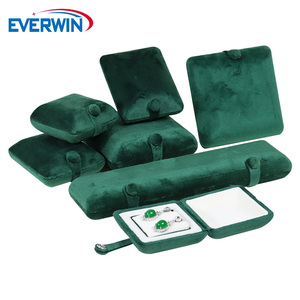 EVERWIN Velvet Jewelry Box Set Snap Closure Elegant Jewellery Storage <b>Case</b> Pendant Necklace Box Ring Jewelry Packaging Custom - Product Image 1