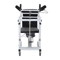 Chaise de transfert et de toilette hydraulique légère en acier certifiée CE ISO, capacité 100 kg, pour la réadaptation à domicile - Offre Spéciale