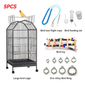 Pabrik Grosir Kit Kandang Burung Bertingkat, Kandang Ternak Logam Lepas Pasang dengan Roda, Kandang <span class=keywords><strong>Aviary</strong></span> Hewan Peliharaan, Kandang untuk Burung - Product Image 1