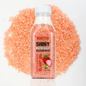 Wholesale Private Label Custom Bottle Milk Shower Gel Scrub Salt Bubble Cherry Blossom Fragrance Bath Salt