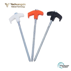 Piquet de tente hexagonal fluorescent en acier de qualité industrielle, conception bec d'aigle fixe coupe-vent pour toutes les saisons en extérieur - Product Image 5