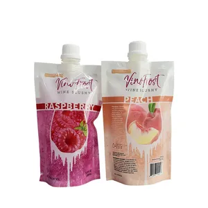 Custom Printed Plastic Liquid Stand up Spout Pouch Juice Packaging