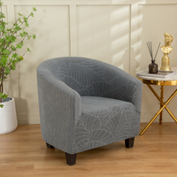 Housse de canapé simple moderne en jacquard extensible et lavable - Imperméable et antidérapante pour salon, bar, comptoir, banquet
