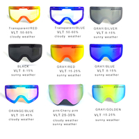 Usine en gros logo personnalisé magnétique sans cadre meilleur miroir lunettes de snowboard lunettes de ski de neige