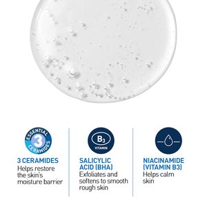 Nettoyant lissant SA 100% 8 Fl Oz pour peaux sèches et rugueuses avec céramides et acide salicylique, sans parfum - Product Image 6