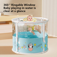 Piscine de bain de piscine en PVC transparent durable et écologique pour enfants cadre de bain de natation pour bébé piscine pliable portable personnaliser