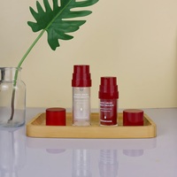 Bouteille à pompe sans air mat à double paroi de luxe de 30ml 50ml Bouteilles à pompe sans air en acrylique pour sérum pour le visage