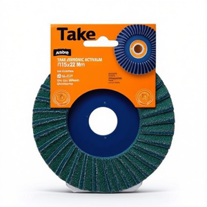 Disco de Láminas de Cerámica y Zirconio Ttake 115x22 mm, Grano 80, para Ruedas de Pulir - Product Image 2