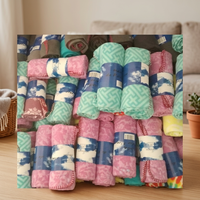 Tissu imprimé polaire, couverture en tricot solide, 180gsm, Stock en gros