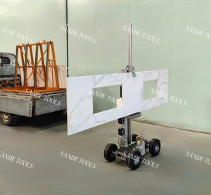 Chariots d'installation en aluminium à quatre roues SANDE, plateforme élévatrice électrique en aluminium, chariot de transport de panneaux pour granit et marbre - Product Image 6