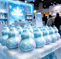 Peluche personnalisée flocon de neige en forme de gourde, pendentif en peluche, conception personnalisée OEM ODM pour cadeau de fêtes, jouet en peluche sur mesure