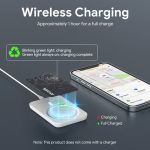 جهاز تعقب ATUVOS لاسلكي قابل لإعادة الشحن لنظامي iOS وأندرويد، تصميم رقيق للغاية على شكل بطاقة، مقاوم للماء، ضمان لمدة عام، تطبيق العثور على الأجهزة - Product Image 5