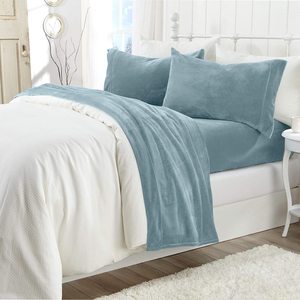 Thêm Mềm Mại Ấm Cúng Nhung Sang Trọng Tấm <span class=keywords><strong>Set</strong></span> Comforter Đặt Giường Với Túi Sâu - Product Image 2