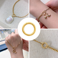 Fermoirs ronds en or massif 18 carats pour colliers, bracelets et boucles d'oreilles – Accessoires de bijouterie en or véritable pour la création de bijoux permanents – Vente en gros