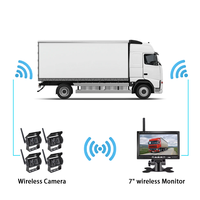 Hesida, cámara de visión trasera inalámbrica de 7 pulgadas, Monitor de coche, cámara de marcha atrás de vehículo para camión, RV, autobús, imagen inversa