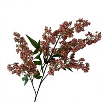 Faux tiges de fleurs Nandina, branches de baies en mousse, verdure Nandin pour la décoration intérieure, arrangement floral de style nordique
