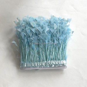 Nastro di piume di tacchino tinto di marabù piuma per danza vestito di stoffa con accessori di abbigliamento decorazione per la casa artigianato - Product Image 6