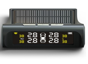 Solarstrom ladung Digitales LCD-Display Auto-Sicherheits alarmsysteme externes internes Autoreifen druck überwachungs system - Product Image 4