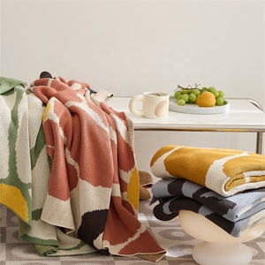 ผ้าห่มถักผ้าฝ้าย100% ลายดอกไม้สไตล์เกาหลีสำหรับตกแต่งบ้านสี<span class=keywords><strong>สด</strong></span> - Product Image 5