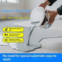 Peinture de sol auto-nivelante époxy à sable coloré pour intérieur, revêtement anti-dérapant et résistant à l'usure pour sols en ciment, effet marbre