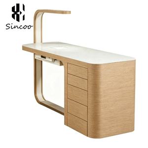 Wholesale Light Luxury Custom Marble Manicure Table with Led Light <b>Nail</b> Table and <b>Desk</b> Technician Chair Salons <b>Nail</b> Tech Table - Product Image 6