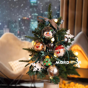 Ornement de Noël en blocs de construction MARD, jouet rond à faire soi-même pour adolescents de 7 à 14 ans, décoration suspendue, cadeau - Product Image 1