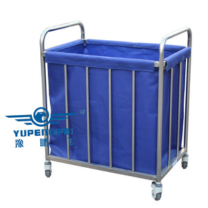 Yu Pengfei Hospital Trolley 900x500x1050mm Stainless Steel Dual <b>Bin</b> Cart With Wheels For Waste And Linen Storage - Product Image 3