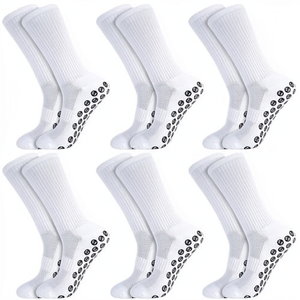 Red <b>Gripper</b> Sports <b>Socks</b> Breathable Sweat Absorbent Crew Athletic <b>Socks</b> Anti Odor for Basketball Soccer Yoga - Product Image 1
