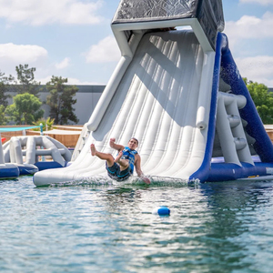 Commercial Inflatable Triangle Water Slide PVC Outdoor Aquatic Slide with Climbing Entry Swimming Pool Lake Water - Product Image 6
