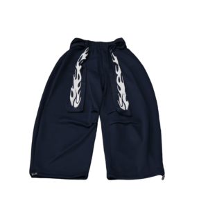 Pantalon de jogging OEM personnalisé pour homme, grande taille, pantalon évasé décontracté brodé style hip-hop, coupe large - Product Image 4