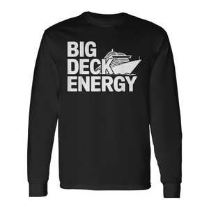 Camiseta de manga larga Big Deck Energy con diseño de crucero y vacaciones - Product Image 1