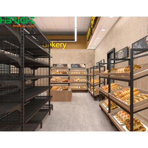Estanterías Resistentes para Supermercados, Estantes de Malla Metálica para Comercios Minoristas, Estanterías Independientes para Tiendas de Abarrotes, Estanterías de Exhibición para Panaderías - Product Image 3
