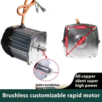 Kit Pengontrol Motor DC Brushless Gelombang Persegi 48V60V 1500W untuk Modifikasi Peralatan Mekanik, Pengontrol BLDC dengan Tombol Kontrol Gas