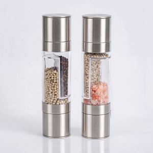 Adjustable Industrial 2-in-1 Salt & <b>Pepper</b> <b>Grinder</b> Stainless Steel Spice Mill with Ceramic Mechanism Hand Operated - Product Image 5