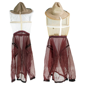 Nouvelle combinaison anti-abeilles Pomelo, veste de protection pour apiculteur, combinaison avec voile et chapeau, tissu en nylon respirant, rouge - Product Image 2
