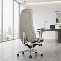 Chaise de direction en cuir, chaise de bureau, chaise de direction pivotante, roulettes silencieuses, à utiliser pour la salle du patron de l'entreprise