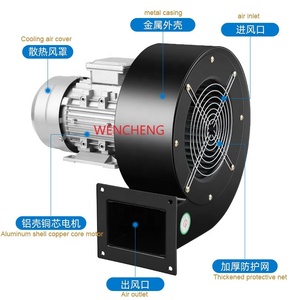 <span class=keywords><strong>Ventilateur</strong></span> centrifuge WENCHENG DF DF-120W 180W 220V/380V à pales multiples, souffleur silencieux industriel et de cuisine à faible bruit en aluminium - Product Image 4