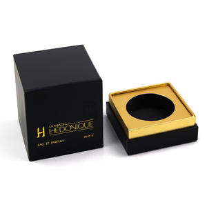 Custom <b>Black</b> Gift Packaging Candle <b>Box</b> with logo Luxury High Quality Rigid Candle Gift <b>Box</b> - Product Image 2