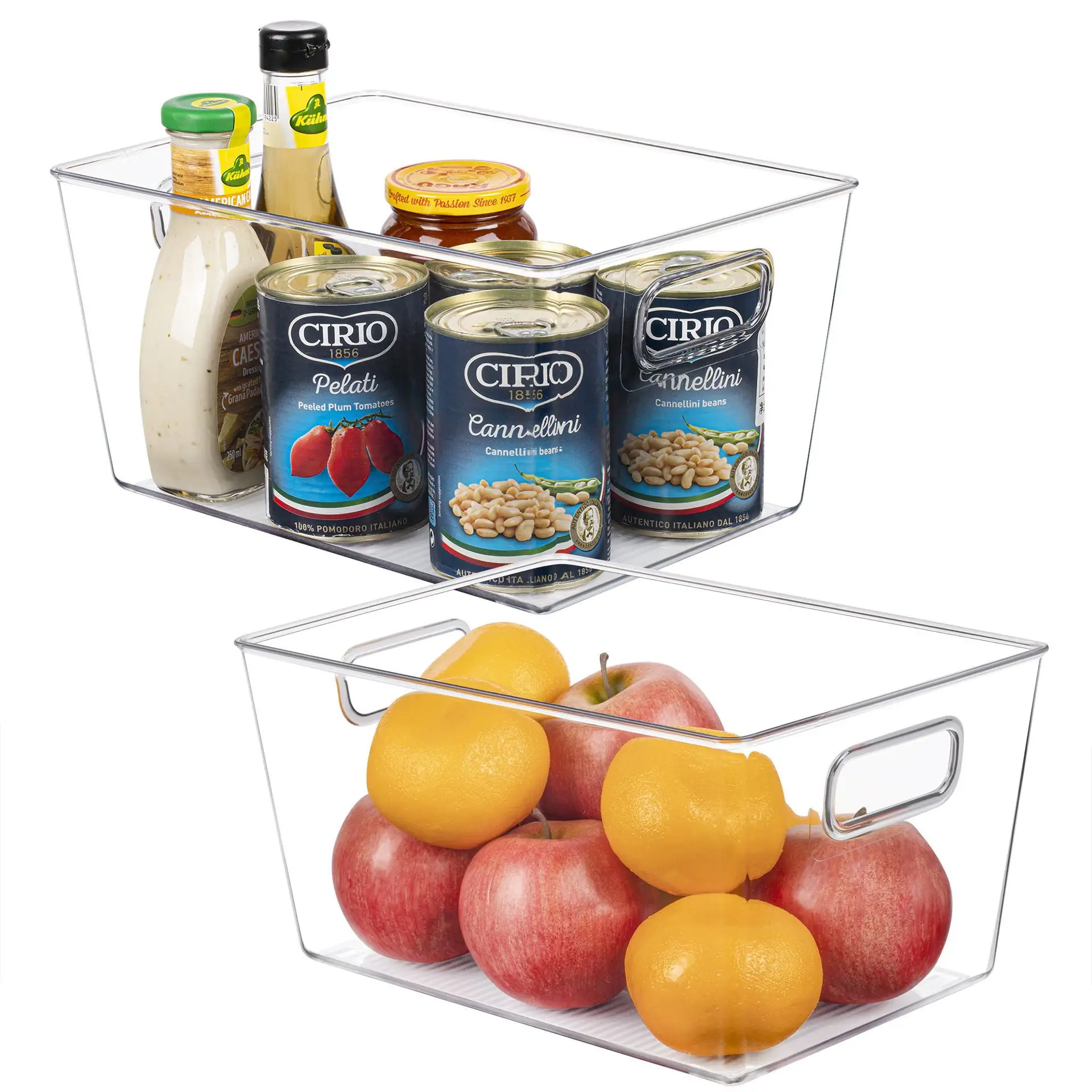 Scatola di immagazzinaggio contenitori in plastica trasparente cassetti per la conservazione della dispensa della cucina trasparente armadio frigo scatole organizer del frigorifero