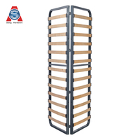 Cadre de lit Super King en acier inoxydable avec sommier en bois de rose - Durable et robuste, pièces de rechange de meubles surdimensionnés, approvisionnement en gros